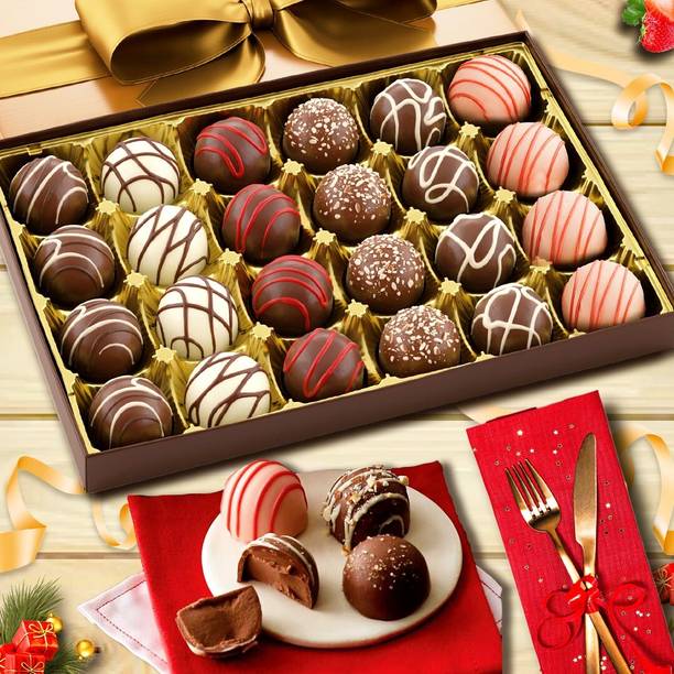 WINNI CELEBRATE RELATIONS Premium Belgian Imported 24 Pcs Truffles Chocolate Gift Pack | Chocolates Box Truffles