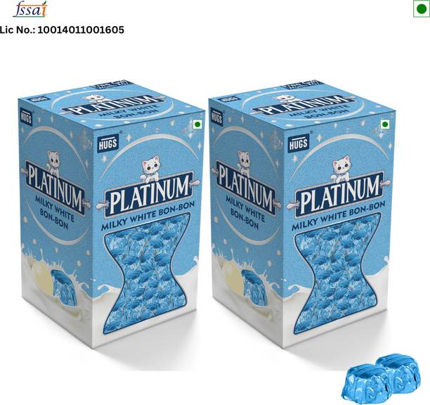 HUGS Platinum Milky White Bon-Bons Chocolate Gift Box | Delicious Chocolate Truffles