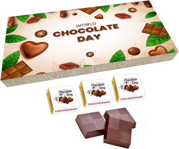 CHOCOINDIANART Pretty Happy Chocolate Day, 18pcs Delicious Chocolate Gift, Truffles