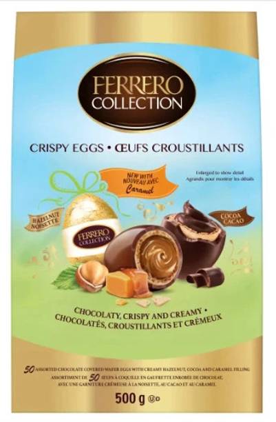 FERRERO ROCHER Collection Crispy & Creamy Eggs Shape Hazelnut Chocolate - "Indulgence in every" Bites