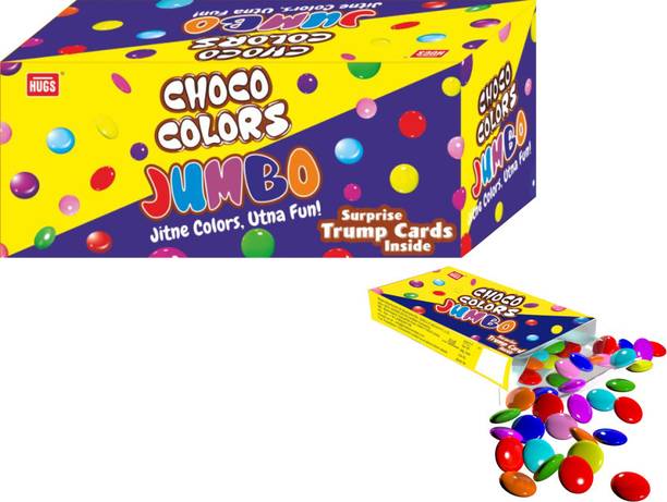 HUGS Choco Colors Jumbo Box - Chocolate Gems Box (30 pouches) Crackles