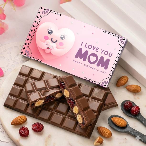 Expelite Mothers day Greetings Chocolate Hamper Gifts for Mom 100 Grams Bars