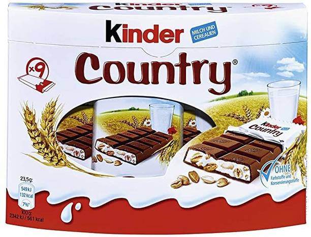 Kinder Country Milk Chocolate with Cereal (9 X 23.5 g) Bars