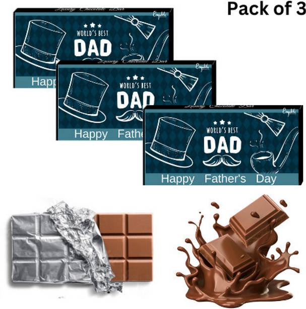 Expelite Fathers Day Chocolate Gift Box,35 Grams Each (PACK OF 3) Gifts from Son Bars