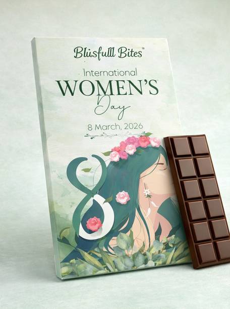 BLISSFULL BITES Women’s Day Special Gifting Chocolate – Elegant Floral Edition Bars
