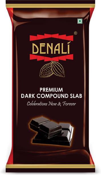 Denali Premium Dark Compound Slab with 18% Cocoa - 400 Grams - Delicious Chocolate Bars for Cooking/Baking Cakes, Muffins, Mousse Bars