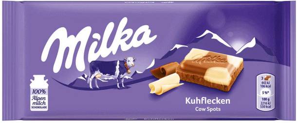 milka 100% Alpine milk chocolate with Kuhflecken Cow Spot (IMPORTED FROM SWITZERLAND) Bars