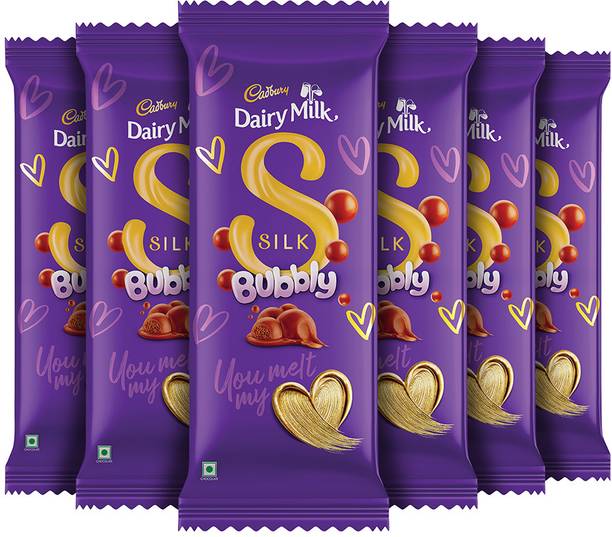 Cadbury Dairy Milk Silk Bubbly Chocolate Bars