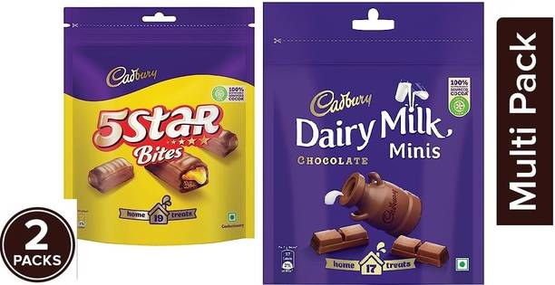 Cadbury 5 Star Chocolate Home Treats Bars 191.9 g & Dairy Milk Chocolate Home Treats119g Bars