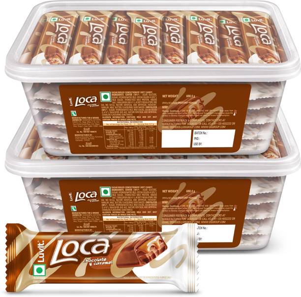 LuvIt Loca Chocolate Caramel with Nougat Bars Bars