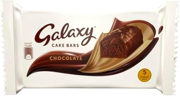 GALAXY Cake Bars | Milk Chocolate Covered with Creamy Filling | 5 Pack (27g Each) Bars