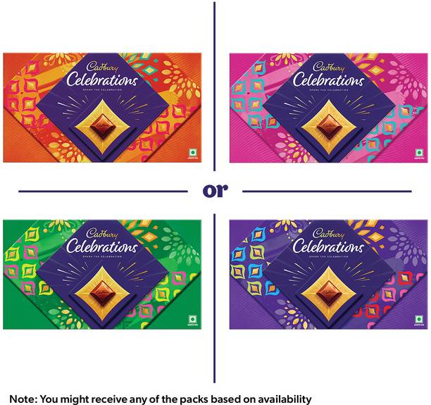 कैडबरी सेलिब्रेशन गिफ्ट पैक - असॉर्टेड चॉकलेट्स , बार
