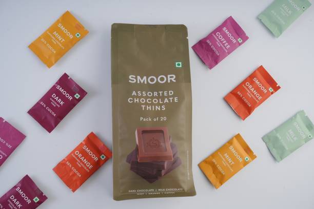 Smoor Chocolate Thins Gift Box | Premium Chocolate Gift Hamper | Box of 20 Bars