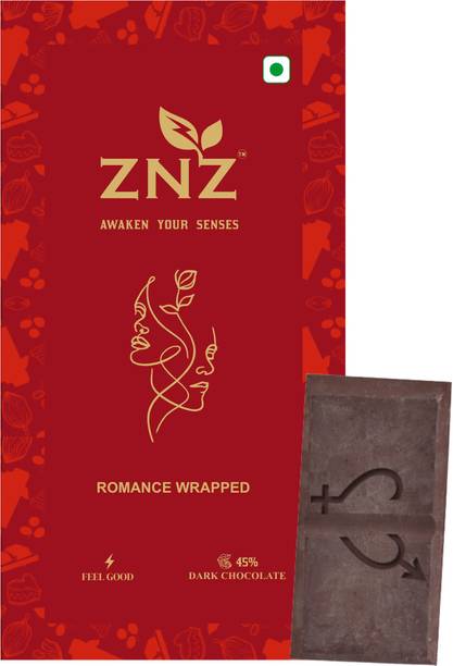 ZNZ Dark Chocolate for Couples | Mood Uplifting Chocolate for Men and Women Bars