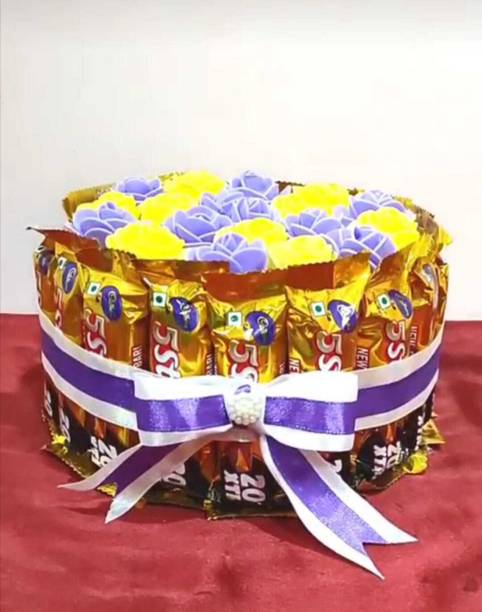 Cadbury 5 Star Chocolates Gift Hamper with Tissue Flowers Bars