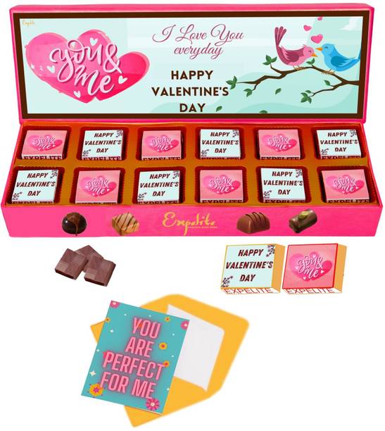 Expelite Valentine Gifts For Gf 12 Chocolates,Valentine's day Chocolate Gifts Bf Bars