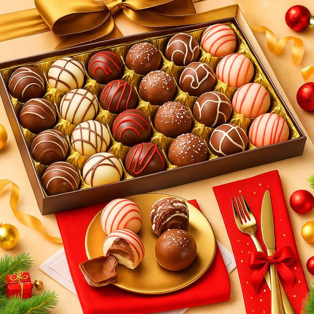 WINNI CELEBRATE RELATIONS Super Premium 24 Pcs Chocolates Gift Box | Belgian Imported Chocolate Hamper Truffles
