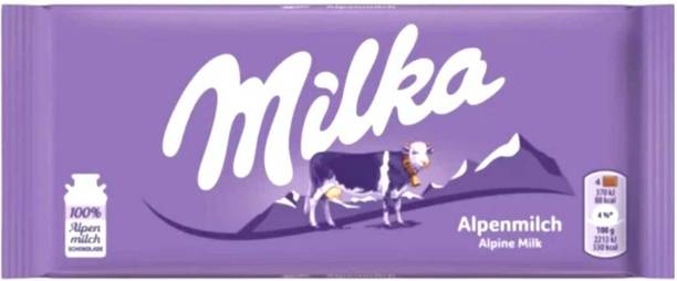 milka Alpine Milk Chocolate, Imported from Switzerland Bars (98 g)