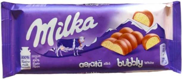 milka Bubbly White Chocolate Imported Bar