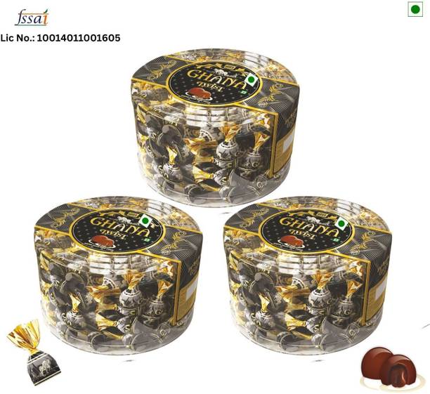 HUGS Ghana Twist Dark Chocolate 36 Pcs Jar Pack Of 3 Truffles