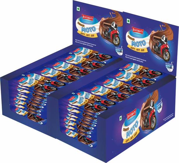 BAKEMATE Choco Moto Chocolate Bar Milky Flavored Pack of 2 | Chocolate Bars