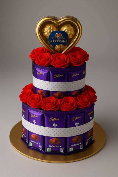 Cadbury Chocolate Gift Box|Chocolate Gift Hamper|Dairy Milk &Ferraro heart gift Bars, Truffles