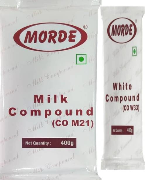 Morde New white milk compound chocolate 400 gm pack of 2 Bar