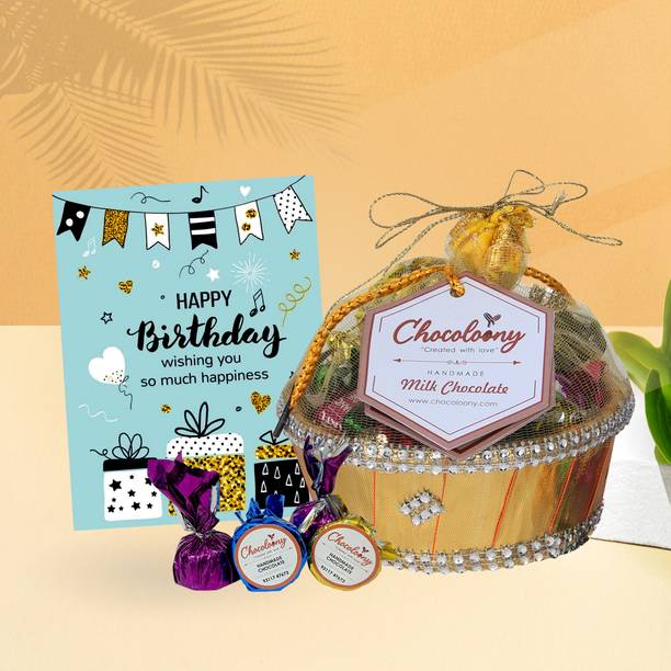 Chocoloony Birthday Chocolate Gift Hamper for Sister, Wife, Girlfriend, Brother Caramels