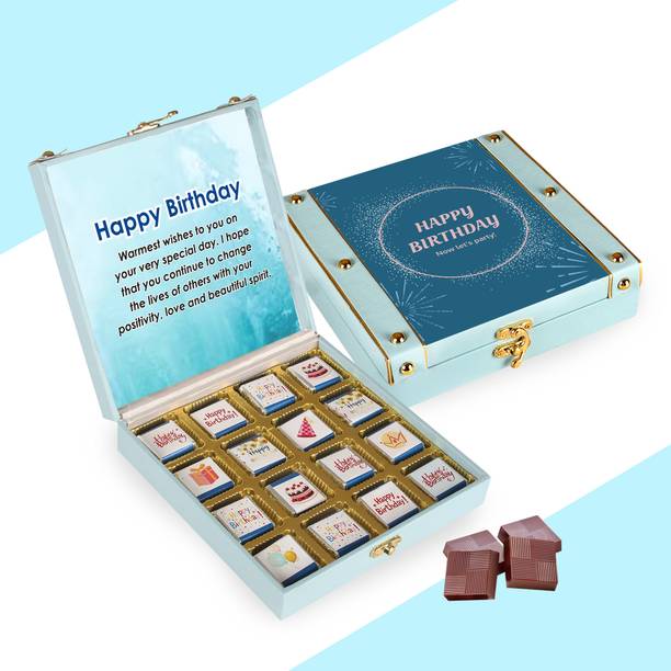 Chocoloony Birthday Special gift Hamper for men | 16pcs Milk Chocolate Birthday Gift Pack Caramels