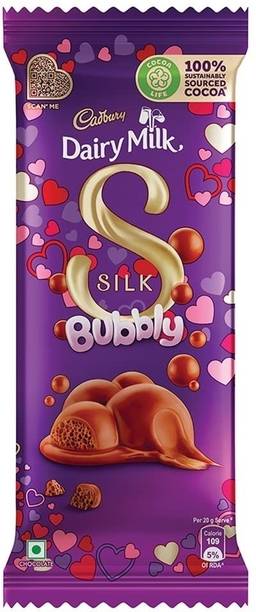 Cadbury Dairy Milk Silk Bubbly Valentine Chocolate Bar Bars