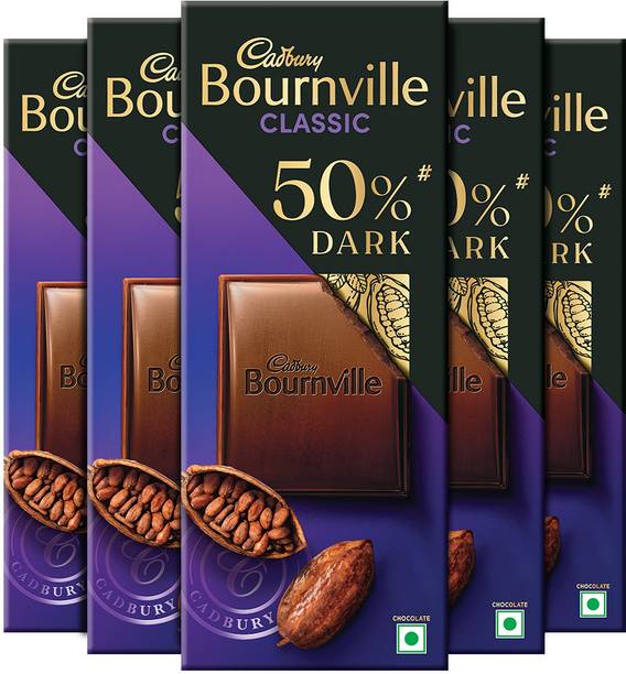 Cadbury Bournville 50% Cocoa Dark Chocolate Bars