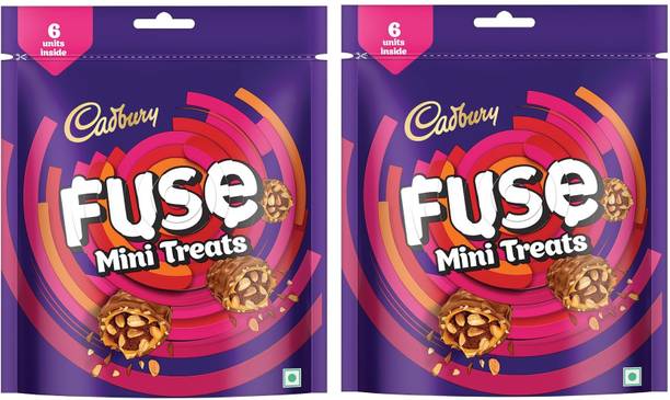 Cadbury Fuse Peanut & Caramel filled Mini Treats Chocolate Bars Bar Gift Pack