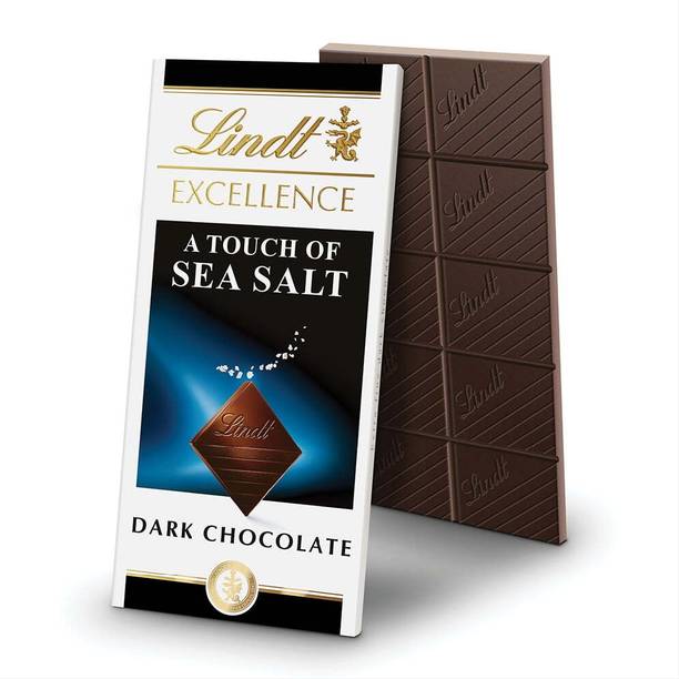 LINDT Excellence A Touch Of Sea Salt Dark Chocolate - Luxury in Every Piece (IMPORTED) Bar Gift Pack