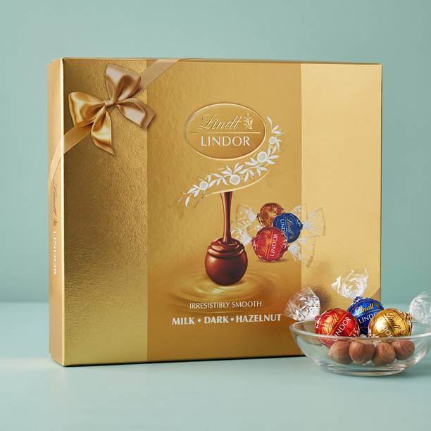 LINDT (Milk, Dark, Hazelnut) Chocolate Bites Gift Pack