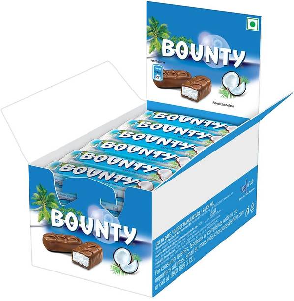 BOUNTY Coconut Chocolate Bar | Coconut Filled Chocolate 28.5 Gram | Pack Of 15 Bars