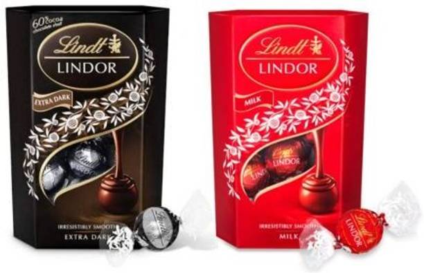 LINDT Lindor Truffles Variety Pack, Milk, Assorted, Truffles