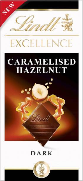 LINDT EXCELLENCE CARAMELISED HAZELNUT DARK CHOCOLATE IMPORTED Bar