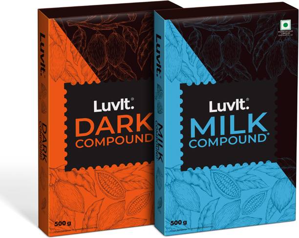 LuvIt Cocoa Crush - Milk & Dark Compound Bars | Perfect for Baking, Frosting, Chocolate Making Bars