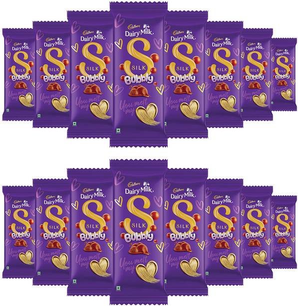 Cadbury Dairy Milk Silk Bubbly Valentine's Gift Pack Chocolate Bars