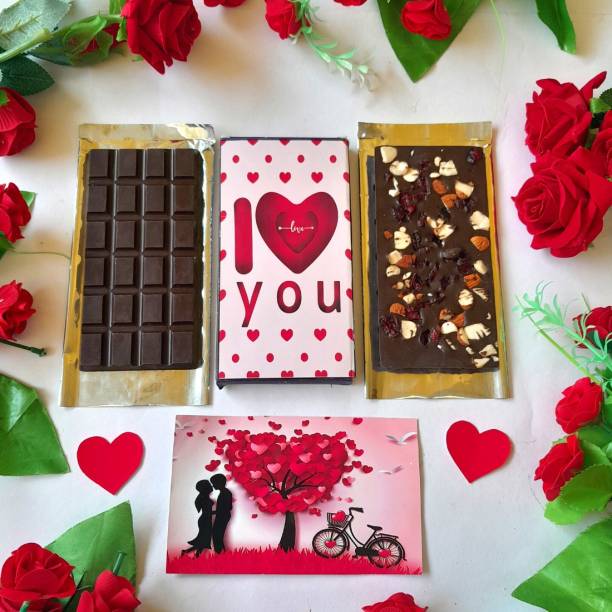 Expelite I love You Chocolate Gift Bar Box For Boyfriend - 100 gm I love You Chocolate Gift Bar Box for Girlfriend Bars
