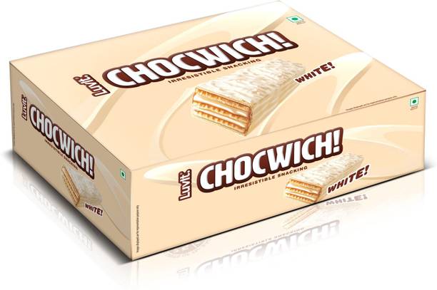 LuvIt Chocwich White Crispy Wafer Chocolates | Crunchy & Delicious | Bar