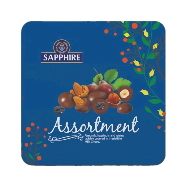 Sapphire Almonds, Hazelnuts & Raisins Covered With Milk Choco | Chocolate Coated Nuts Truffles