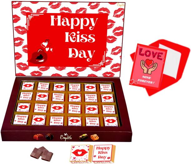 Expelite Unique Kiss Day Chocolate Gift For Girlfriend 24 Pieces , Happy Kiss Day My Love Gift Online Bars