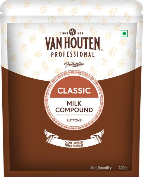 Van Houten Professional (VHP) Milk Compound Buttons - 400 g | Ideal for Baking Buttons