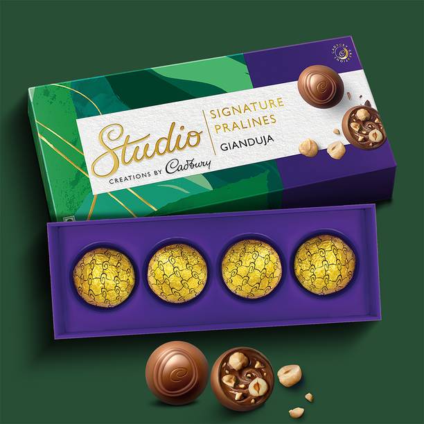 Cadbury Studio Signature Pralines Gianduja Hazelnut Chocolate Gift Pack Truffles 52 g