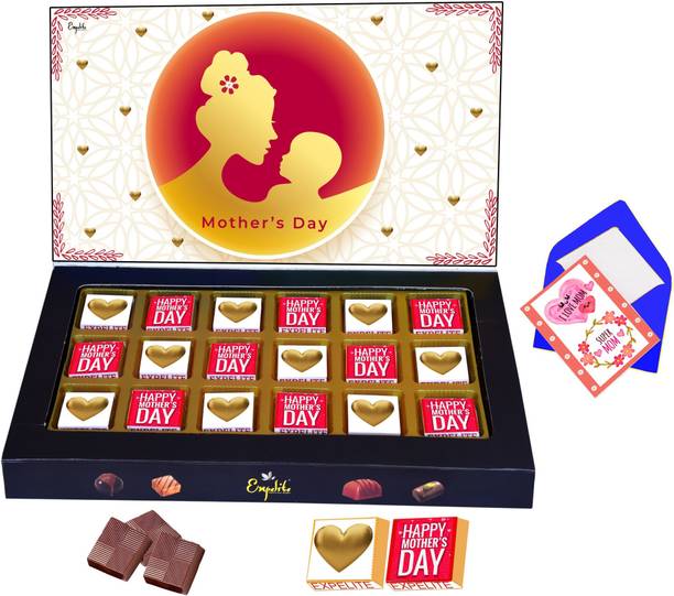 Expelite Special Greetings and Chocolates Gifts For Mothers Day 18 pc Bars, Truffles