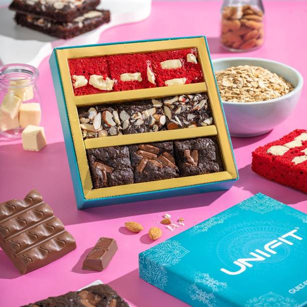 Unifit Decadent Fudge Box – Rich & Creamy Chocolate Treat with Red Velvet Fudge Fudges