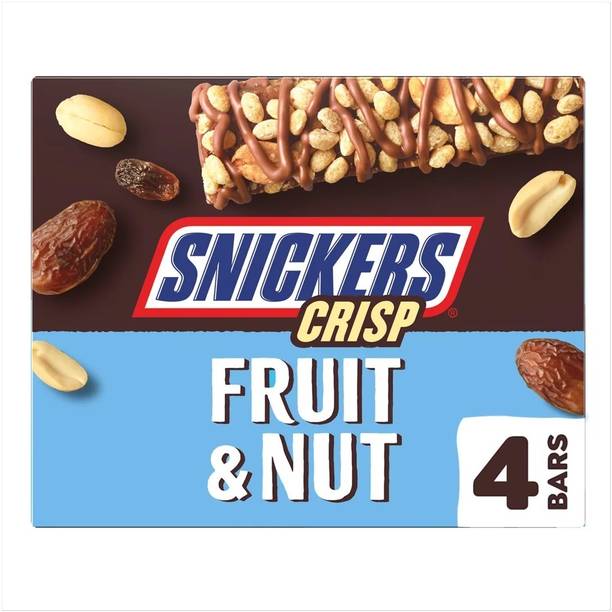 SNICKERS Crisp Fruit & Nut Chocolate Snack Bars | Date, Raisin, Soy Crispies and Peanut Bars
