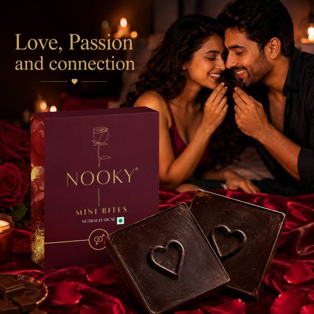 Nooky Mini Bites Herbs Infused Dark Chocolate for Couples pack of 1 Bar Gift Pack