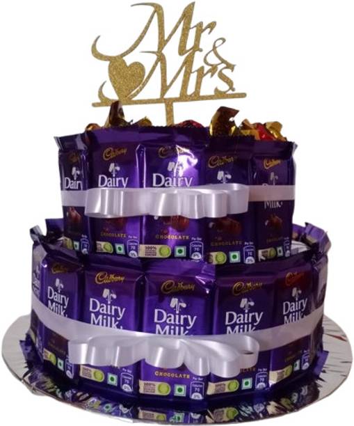 Cadbury Dairy Milk & Melody Combo & Mr & Mrs Cake Topper Bars